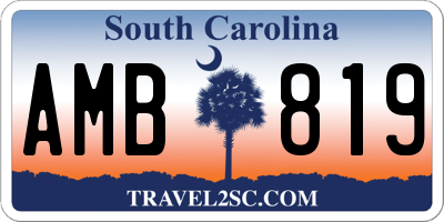 SC license plate AMB819