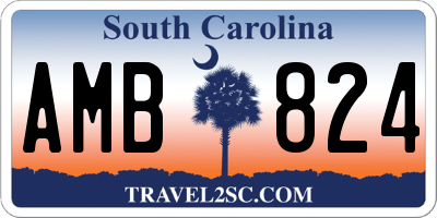 SC license plate AMB824