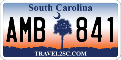 SC license plate AMB841