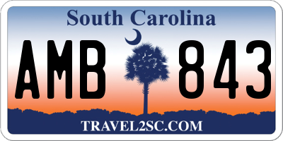 SC license plate AMB843
