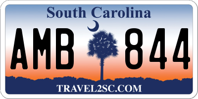 SC license plate AMB844