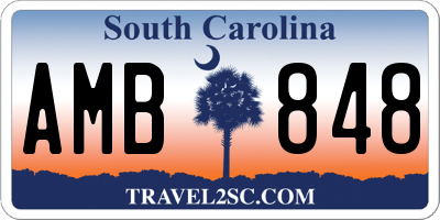 SC license plate AMB848