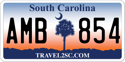 SC license plate AMB854