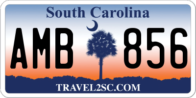 SC license plate AMB856