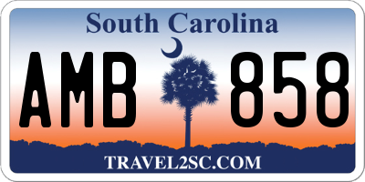 SC license plate AMB858