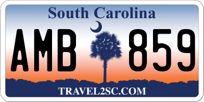 SC license plate AMB859
