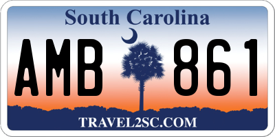 SC license plate AMB861