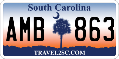 SC license plate AMB863