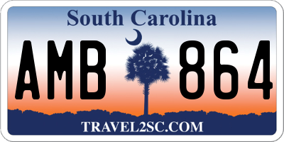 SC license plate AMB864