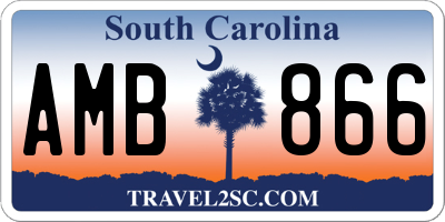 SC license plate AMB866