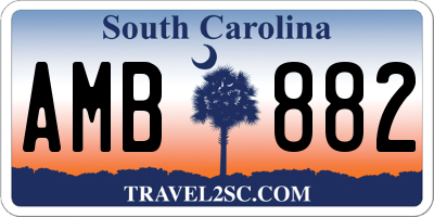 SC license plate AMB882
