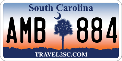 SC license plate AMB884