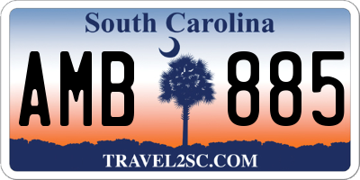 SC license plate AMB885