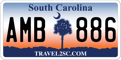 SC license plate AMB886