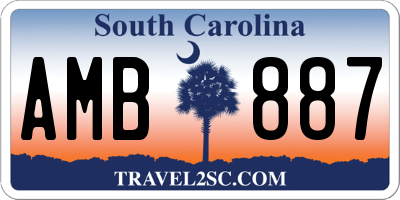 SC license plate AMB887