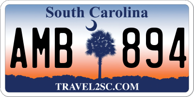 SC license plate AMB894