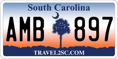 SC license plate AMB897