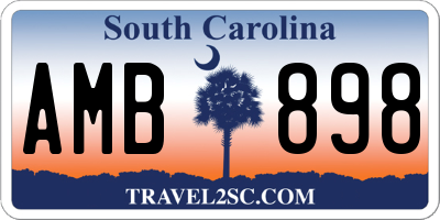 SC license plate AMB898