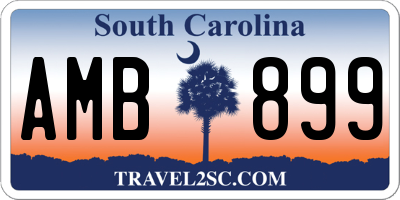 SC license plate AMB899