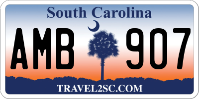 SC license plate AMB907