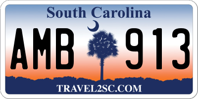 SC license plate AMB913