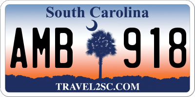 SC license plate AMB918