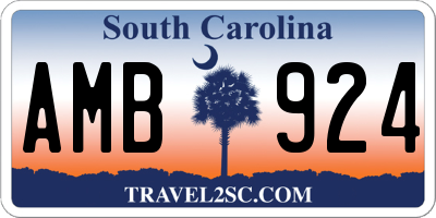 SC license plate AMB924