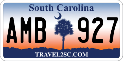 SC license plate AMB927