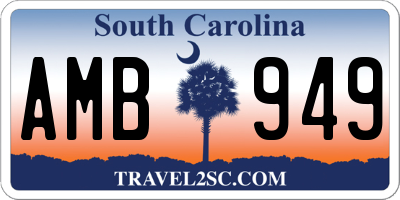 SC license plate AMB949
