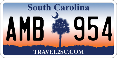 SC license plate AMB954