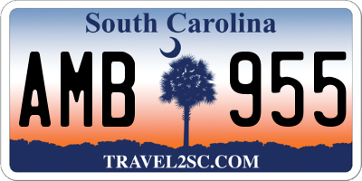 SC license plate AMB955