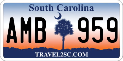 SC license plate AMB959