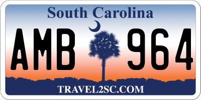 SC license plate AMB964