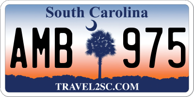 SC license plate AMB975