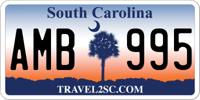 SC license plate AMB995