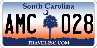SC license plate AMC028