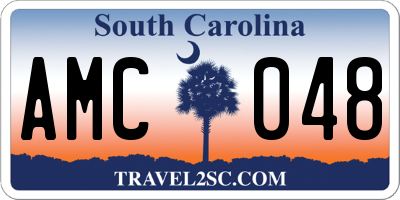 SC license plate AMC048