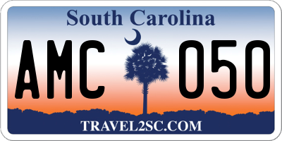 SC license plate AMC050