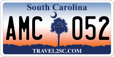 SC license plate AMC052