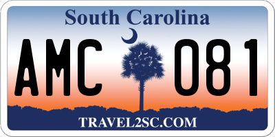 SC license plate AMC081