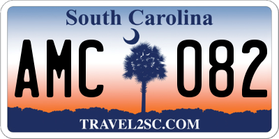 SC license plate AMC082