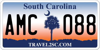 SC license plate AMC088