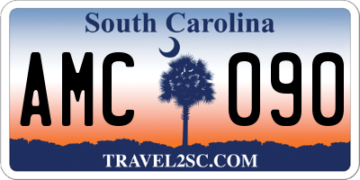 SC license plate AMC090