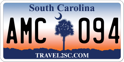 SC license plate AMC094