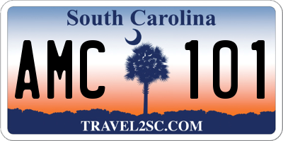 SC license plate AMC101