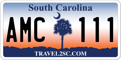 SC license plate AMC111