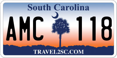 SC license plate AMC118