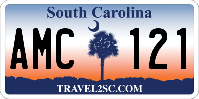 SC license plate AMC121