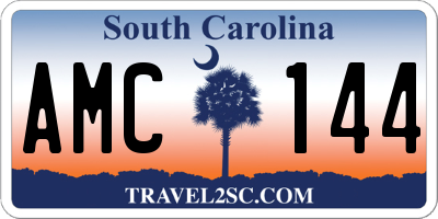 SC license plate AMC144