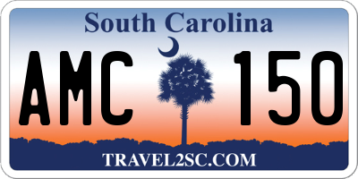 SC license plate AMC150